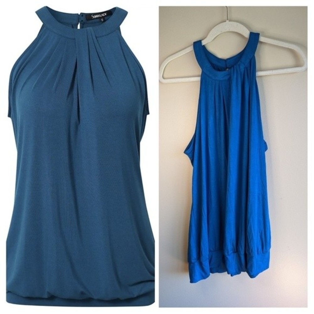 Halter Top Dressy Blouse, XXL